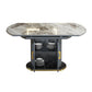 Glam Sintered Stone Top Table Round Shape Standard Dining Table for Kitchen Clearhalo ' dining_table' 'Dining Tables & Seating' 'Dining Tables' 'furn' 'furn_dining_table' 'Furniture' 'furniture_dining_table' 'Kitchen & Dining Furniture' 'kitchen&dining_furn' 'kitchen' 'kitchen_dining_table' 1200x1200_19cb7d61-9ec8-4c3a-99f4-4e16b6df7d85