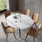 Stone Contemporary Round Dinner Table Matte Finish 4 Legs Table for Home Clearhalo ' dining_table' 'Dining Tables & Seating' 'Dining Tables' 'furn' 'furn_dining_table' 'Furniture' 'furniture_dining_table' 'Kitchen & Dining Furniture' 'kitchen&dining_furn' 'kitchen' 'kitchen_dining_table' 1200x1200_19cbc083-b298-4e58-9121-600a9f6ad3f0