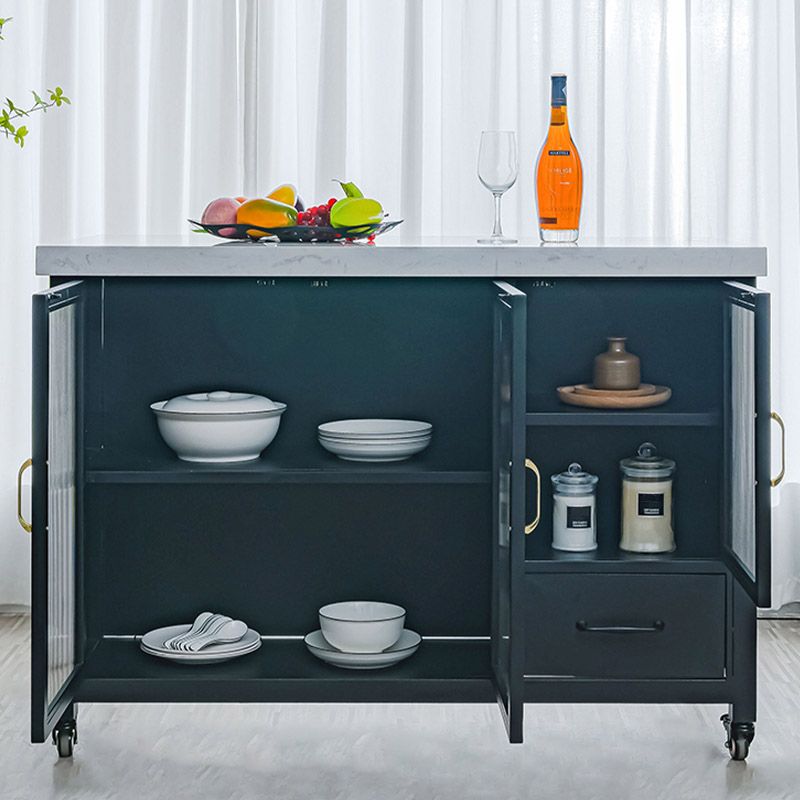 Tavolo da pranzo dell'isola da cucina Tavolo di preparazione con mobile in magazzino