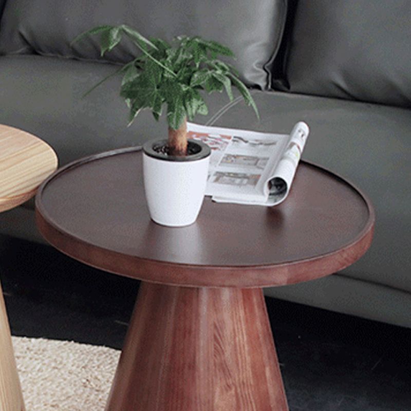 Scandinavian Solid Wood Round Pedestal Living Room Side End Table Clearhalo 'Coffee & Accent Tables' 'End & Side Tables' 'end_side_tables' 'furn' 'furn_end_side_tables' 'Furniture' 'Living Room Furniture' 1200x1200_19cdbd35-7636-460b-9b80-4a5ba88bc2b8