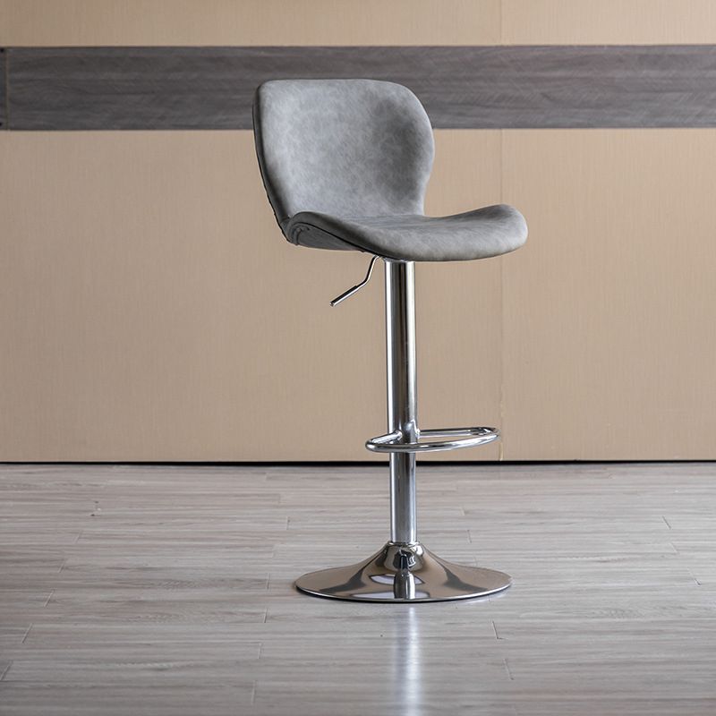 Contemporary Adjustable Height Stool Reception Leather Barstool Clearhalo 'Bar Furniture' 'Bar Stools' 'bar_stools' 'furn' 'furn_bar_stools' 'Furniture' 'Kitchen & Dining Furniture' 1200x1200_19cf9f93-1776-476b-a86f-91690049d6b3