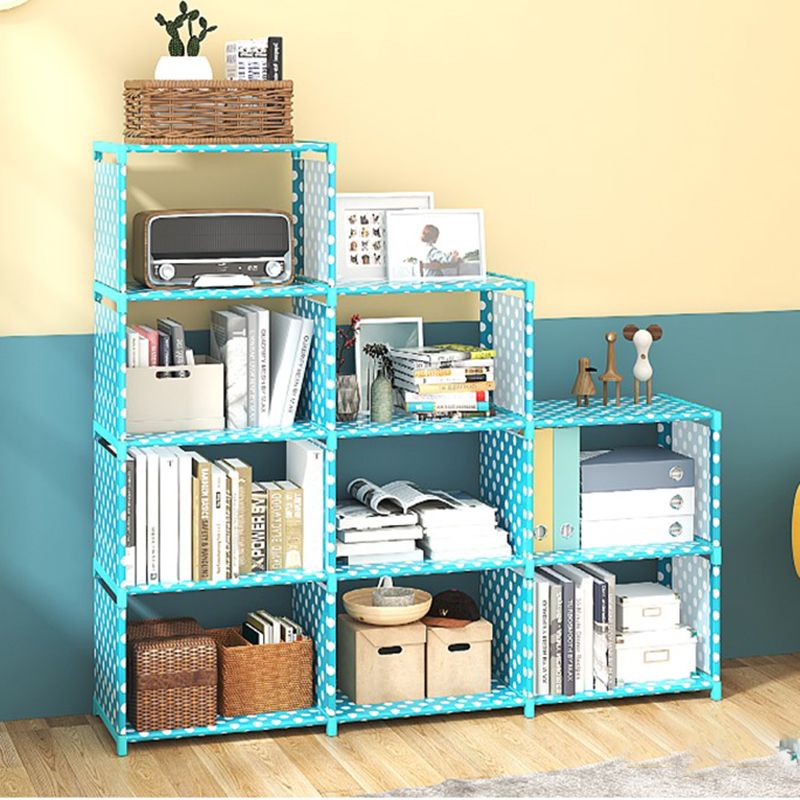 Moderne Stoffe Bücherregal, geometrisches Bücherregal für Wohnzimmer