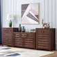Commode de rangement de chambre à coucher brun traditionnel avec tiroirs