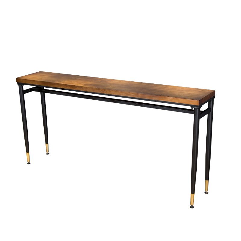 Rectangle Wood Top Counter Table Industrial 42-inch Metal 4 Legs Table for Dining Room Clearhalo 'Bar Furniture' 'Bar Tables' 'bar_tables' 'furn' 'furn_bar_tables' 'Furniture' 'furniture_bar_tables' 'Kitchen & Dining Furniture' 1200x1200_19d0e2d3-93fa-4b95-8273-5273c23f4109