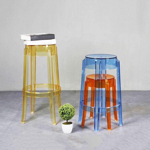 Modern Armless Backless Counter Stool Plastic Living Room Bar Stool with Plastic Pedal Clearhalo 'Bar Furniture' 'Bar Stools' 'bar_stools' 'furn' 'furn_bar_stools' 'furniture_bar_stools' 'Kitchen & Dining Furniture' 'kitchen&dining_furn' 'kitchen' 'kitchen_furn' Furniture' 1200x1200_19d1cc13-b3da-418f-a18d-51ce0b926e05