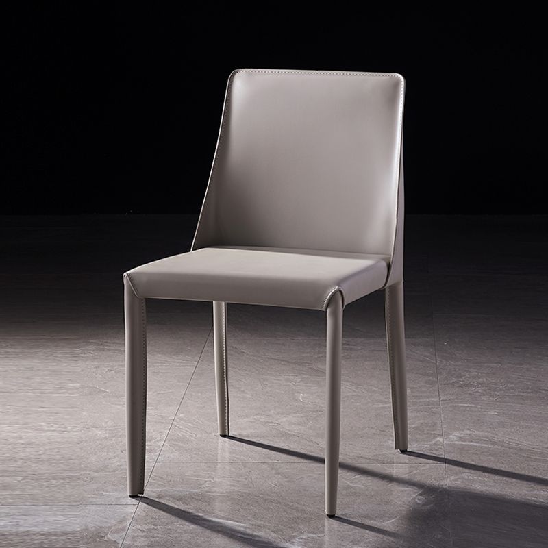 Modern Dining Room Armless Dining Chairs Multicolor Leather Side Chair Clearhalo ' kitchen&dining_furn' 'Dining Chairs' 'Dining Tables & Seating' 'dining_chair' 'furn' 'furn_dining_chair' 'Furniture' 'furniture_dining_chair' 'Kitchen & Dining Furniture' 'kitchen' 1200x1200_19d1d83b-b544-42c6-83e5-6a3c5b067faf