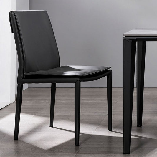 Modern Style Side Chair Home Solid Back Metal Upholstered Dining Room Chair (Set of 2) Clearhalo ' kitchen&dining_furn' 'Dining Chairs' 'Dining Tables & Seating' 'dining_chair' 'furn' 'furn_dining_chair' 'Furniture' 'furniture_dining_chair' 'Kitchen & Dining Furniture' 'kitchen' 1200x1200_19d23dac-94f0-4b72-aaef-8afc28723c22
