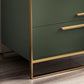 Luxurious Metal Make-up Vanity 4 Solid Wood Drawers Dressing Table