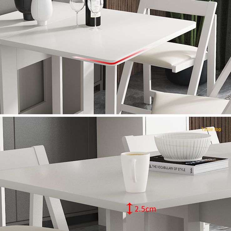 Foldable Artificial Wood Table in White Medieval Modern Rectangle Table with Trestle Base Clearhalo ' dining_table' 'Dining Tables & Seating' 'Dining Tables' 'furn' 'furn_dining_table' 'Furniture' 'furniture_dining_table' 'Kitchen & Dining Furniture' 'kitchen&dining_furn' 'kitchen' 'kitchen_dining_table' 1200x1200_19d4be69-5706-4e0a-bdbb-98b5c8c68594
