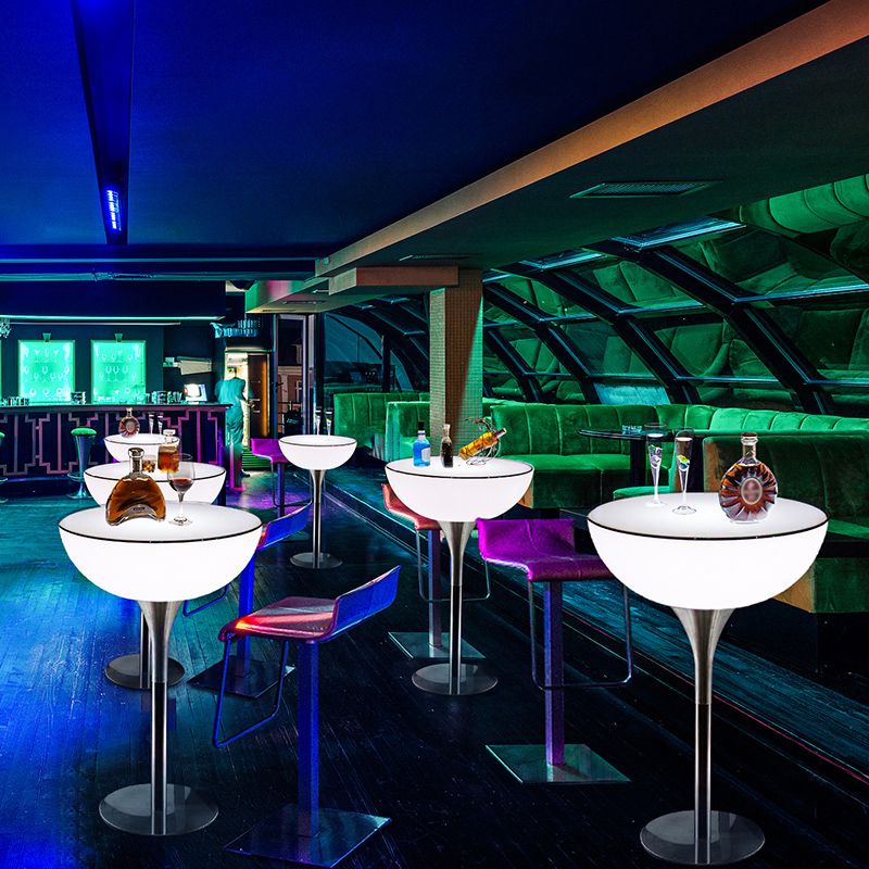 Polyethylene Round Table Industrial Style Restaurant Nightclub Lighting Bar Table Clearhalo 'Bar Furniture' 'Bar Tables' 'bar_tables' 'furn' 'furn_bar_tables' 'Furniture' 'Kitchen & Dining Furniture' 1200x1200_19d4e737-510e-4c98-9e0c-306f6f3f6ce2