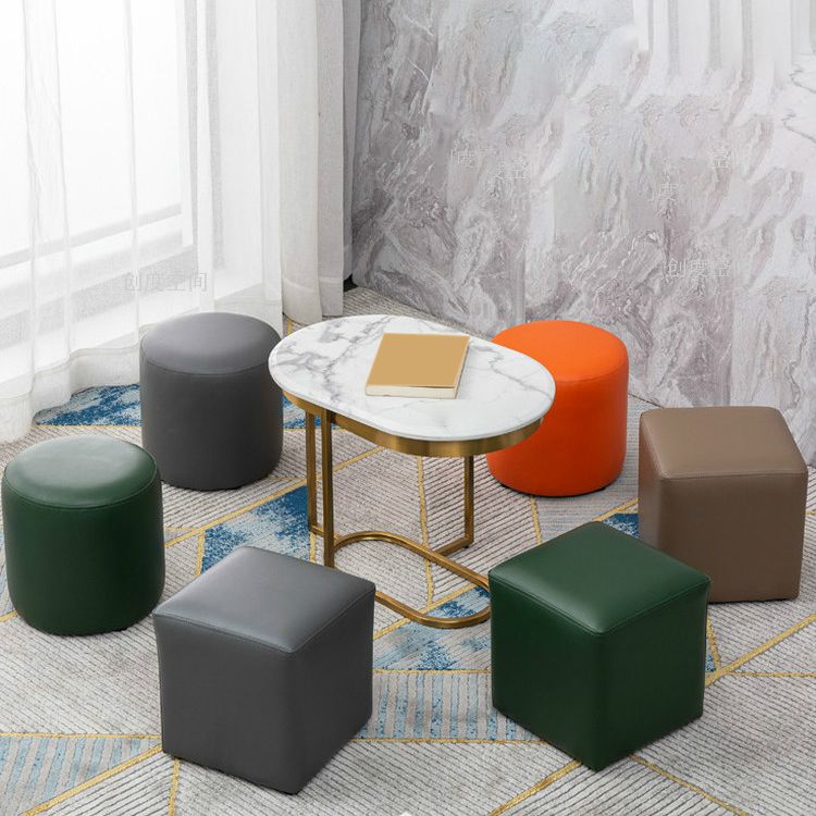 Modern Leather Standard Solid Color Stain Resistant Standard for Drawing Room Clearhalo 'furn' 'furn_ottomans_poufs' 'Furniture' 'Living Room Furniture' 'Ottomans & Poufs' 'ottomans_poufs' 1200x1200_19d51542-519f-49a4-a173-fb77e2238c7e