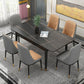Rectangle 4 Legs Home Furniture Stone Dining Room Collection with Drop Leaf Clearhalo ' dining_table' 'Dining Tables & Seating' 'Dining Tables' 'furn' 'furn_dining_table' 'Furniture' 'furniture_dining_table' 'Kitchen & Dining Furniture' 'kitchen&dining_furn' 'kitchen' 'kitchen_dining_table' 1200x1200_19d6a0a0-05f1-4b9d-b7f5-057a77b7b2c0