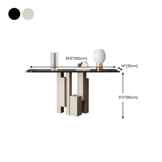 Stone Modern Console Tabla 1 Estante de 13.78 "Mesa de acento de ancho para Hall