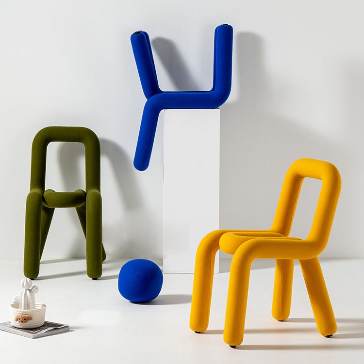 Contemporary Style Dining Chairs Armless Side Chairs with Metal Legs (Set of 2) Clearhalo ' kitchen&dining_furn' 'Dining Chairs' 'Dining Tables & Seating' 'dining_chair' 'furn' 'furn_dining_chair' 'Furniture' 'furniture_dining_chair' 'Kitchen & Dining Furniture' 'kitchen' 1200x1200_19d739ac-045e-4adf-a09e-bd344a1000a1