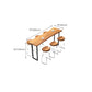 Rectangle Solid Wood Bar Table Sled Base Dining Table for Kitchen Living Room Coffee Room