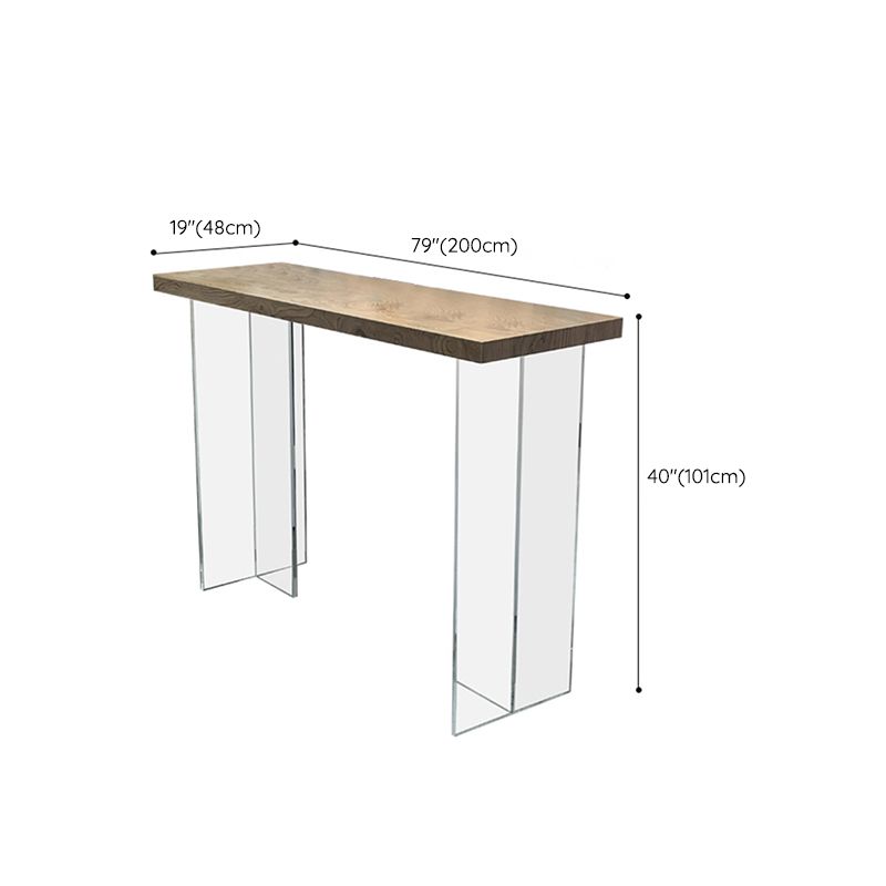 Rectangle Counter Height Pub Set 1/2/3 Pcs Modern Bar Table and Solid Wood Stools Clearhalo 'Bar Furniture' 'furn' 'furn_home_bar_bar_sets' 'Furniture' 'Home Bars & Bar Sets' 'home_bar_bar_sets' 'Kitchen & Dining Furniture' 1200x1200_19d98fb8-5884-42d6-acb6-b79ceb54e8a5