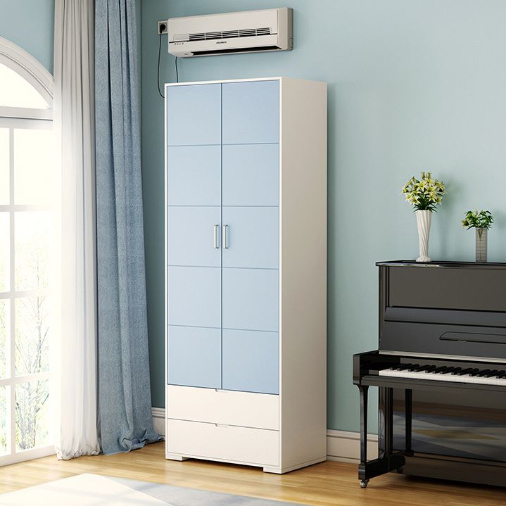 Eigentijdse garderobe houten slaapkamer garderobe kast met 2 laden