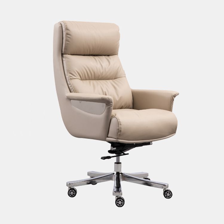 Moderne faux lederen bureau stoel gevoerde armen taakstoel met wielen