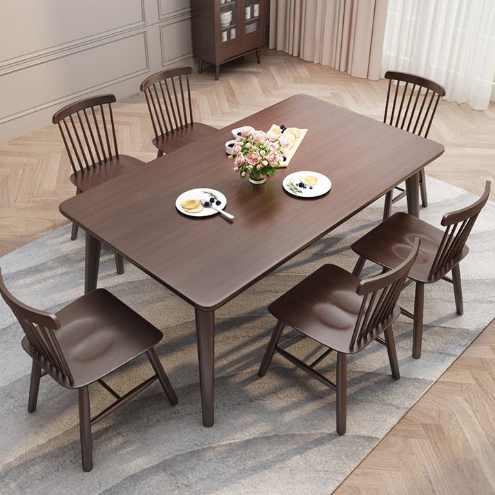 Minimalist Solid Wood Dining Set with Oak Wood Dining Table and Chairs Clearhalo 'Dining Room Sets' 'Dining Tables & Seating' 'dining_room_set' 'furn' 'furn_dining_room_set' 'Furniture' 'furniture_dining_room_set' 'Kitchen & Dining Furniture' 'kitchen&dining_furn' 'kitchen' 1200x1200_19dac299-5af1-4dd1-9e2a-f3e425c5d2cd