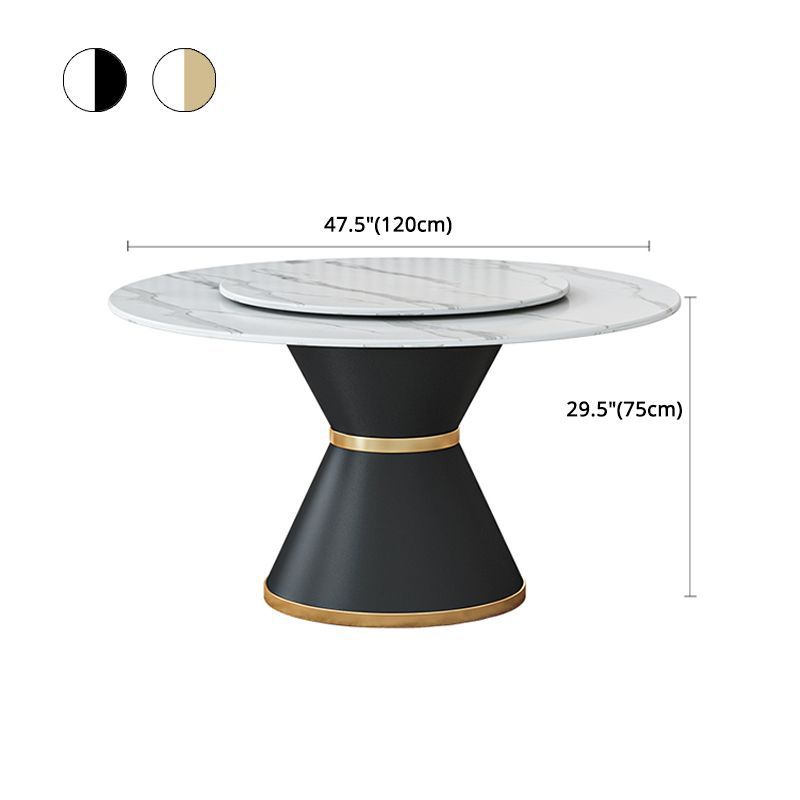 1/2/7/9 Pcs Metal Modern Dining Room Set with Round Table and Pedestal Base Dining Set Clearhalo 'Dining Room Sets' 'Dining Tables & Seating' 'dining_room_set' 'furn' 'furn_dining_room_set' 'Furniture' 'furniture_dining_room_set' 'Kitchen & Dining Furniture' 'kitchen&dining_furn' 'kitchen' 1200x1200_19db2021-2e48-4144-a979-f03758143466