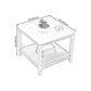 23.6"Tall Modern Wood Side Table Square End Table for Living Room