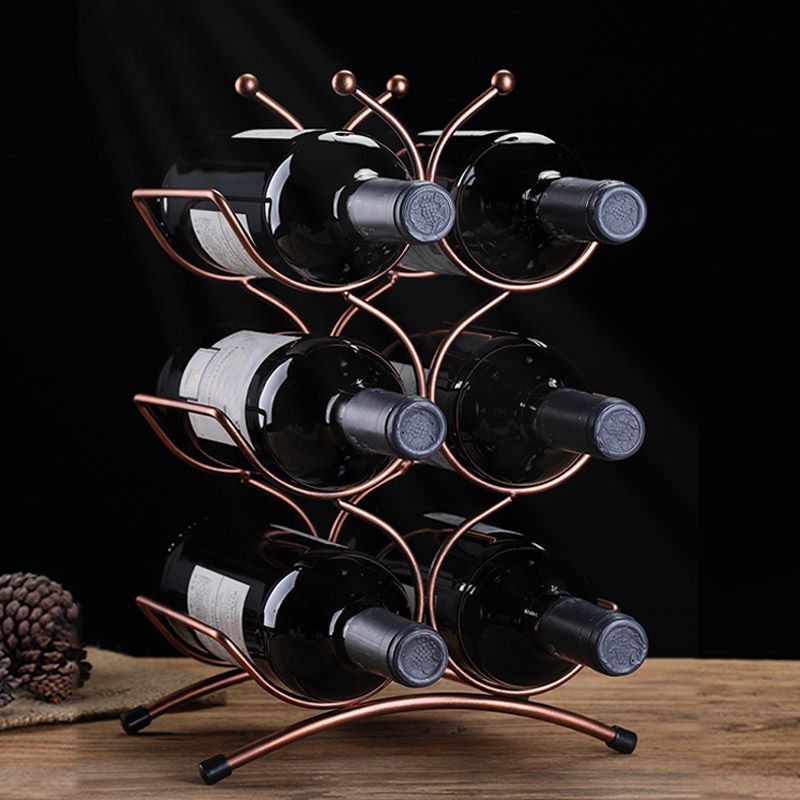 Pastelera de vinos de estilo glamorante de botellas de vinos de metal para sala de estar para sala de estar