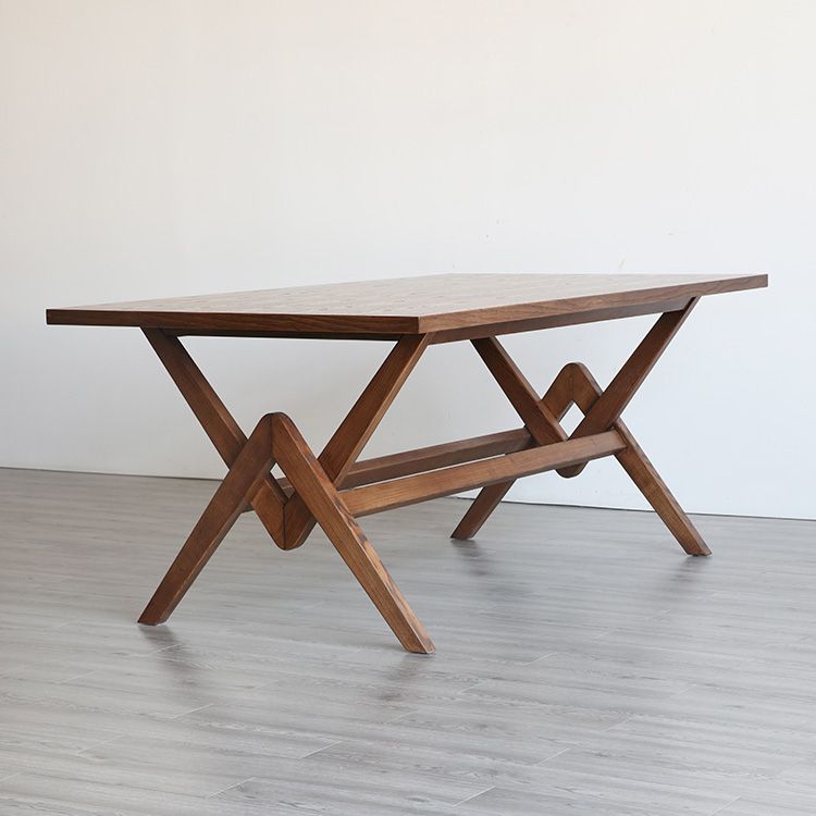 Rectangle Pine Wood Table with Trestle Base Modern Dining Table for Restaurant Clearhalo ' dining_table' 'Dining Tables & Seating' 'Dining Tables' 'furn' 'furn_dining_table' 'Furniture' 'furniture_dining_table' 'Kitchen & Dining Furniture' 'kitchen&dining_furn' 'kitchen' 'kitchen_dining_table' 1200x1200_19dd6d8e-60d1-43ec-a087-51b5fa64b309