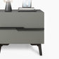 17 Zoll H-Nachttisch 2-DRAWER Grey Modern Imitation Wood Night Tisch mit Beinen