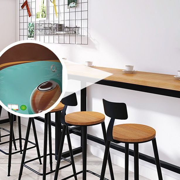 Rectangular Bar Height Table Industrial Style Bar Table with Trestle Base Clearhalo 'Bar Furniture' 'Bar Tables' 'bar_tables' 'furn' 'furn_bar_tables' 'Furniture' 'Kitchen & Dining Furniture' 1200x1200_19e0a6bd-f867-42bc-bc3d-d45b1243f39e