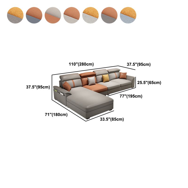 37,4 "H HEAUT-OREIL 4 places Bran Top Bras en faux cuir et chaise pour le salon