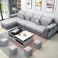 Pillow Top Arm Sofa with Storage and Ottoman Included for Living Room