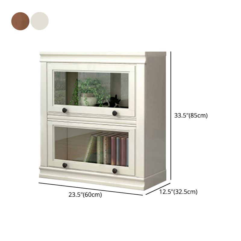 12.80"W Bookcase Contemporary Style Solid Wood Bookshelf for Home Office with Doors Clearhalo 'Bookcases' 'furn' 'furn_bookcases' 'Furniture' 'furniture_bookcases' 'Office Furniture' 1200x1200_19e393ce-fb36-48e8-9ed7-3a5027b02813