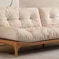 35.43" Tall Fabric Scandinavian Sofa Armless Tufted Back Sofa