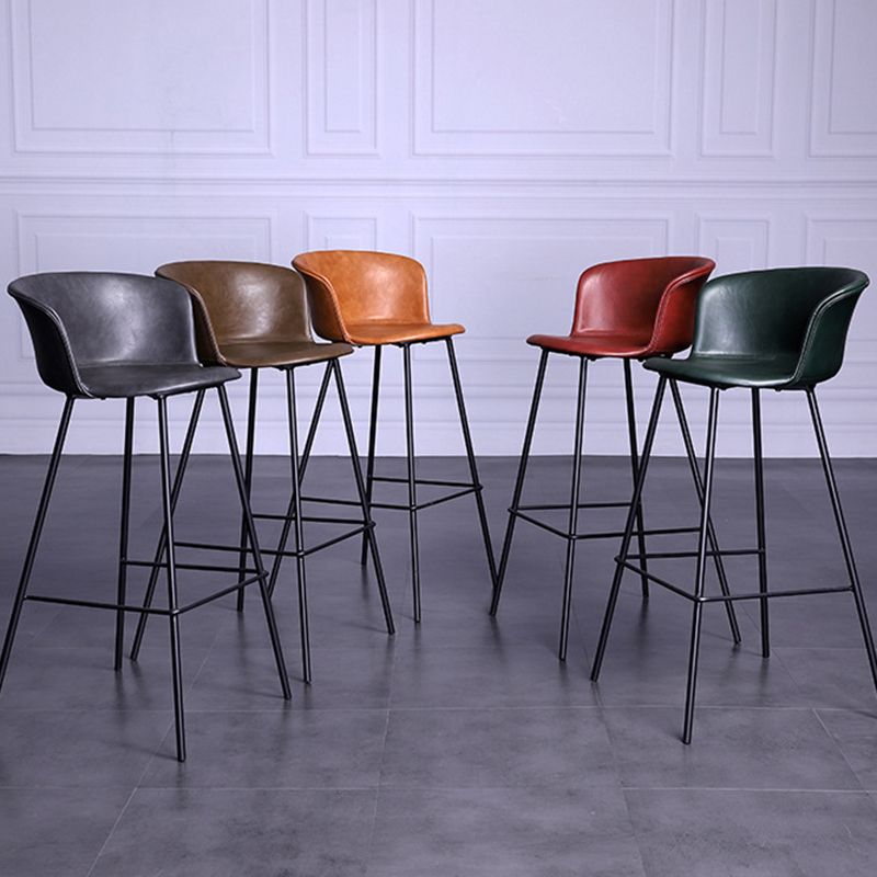 Modern Farmhouse Leather Seats Counter Stool Metal 4 Legs Stool, Set of 2 Clearhalo 'Bar Furniture' 'Bar Stools' 'bar_stools' 'furn' 'furn_bar_stools' 'furniture_bar_stools' 'Kitchen & Dining Furniture' 'kitchen&dining_furn' 'kitchen' 'kitchen_furn' Furniture' 1200x1200_19e7761e-38a6-4a94-9a97-39b702c3d393