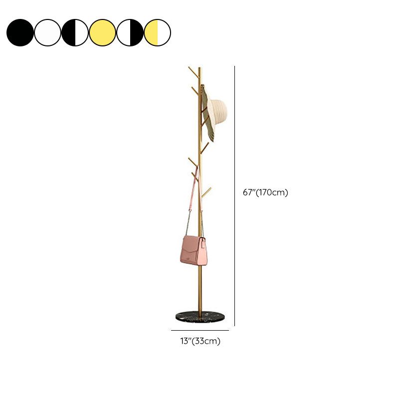 Vrijstaande hall boomglam -stijl metalen hal boom met jas haak