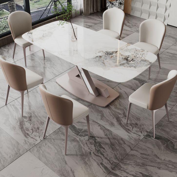 Sintered Stein fester Küchentisch Luxus Rechteck Heimtisch