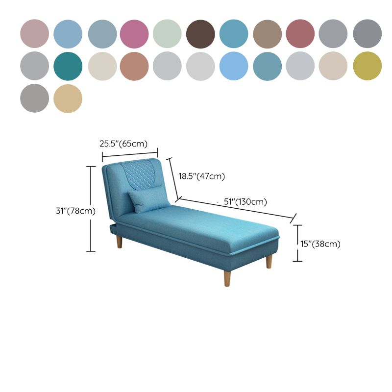 Armless Chaise Lounge Couch Engranajes ajustables Chaise con mezcla de poliéster