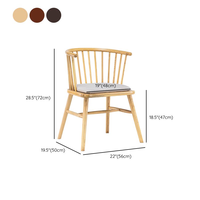Modern Style Slat Back Solid Wood Dining Arm Chair for Home Use Clearhalo 'Dining Chairs' 'Dining Tables & Seating' 'dining_chair' 'furn' 'furn_dining_chair' 'Furniture' 'Kitchen & Dining Furniture' 1200x1200_19e95a8b-40fb-41af-881a-d74df9a234e2