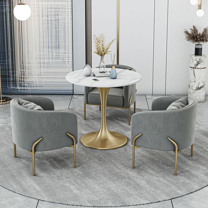 Contemporary Round Dining Table Sintered Stone Dining Table with Tulip Base Clearhalo ' dining_table' 'Dining Tables & Seating' 'Dining Tables' 'Furniture' 'furniture_dining_table' 'Kitchen & Dining Furniture' 'kitchen&dining_furn' 'kitchen' 'kitchen_dining_table' 1200x1200_19e9a3a8-d124-4077-802a-15c8031f4b19