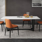 Industrial Sintered Stone Top Dining Table Rectangle Table with Trestle Base Clearhalo 'Dining Tables & Seating' 'Dining Tables' 'dining_table' 'furn' 'furn_dining_table' 'Furniture' 'Kitchen & Dining Furniture' 1200x1200_19ea6041-879b-43ca-9f8f-f4c1cf0cd52b