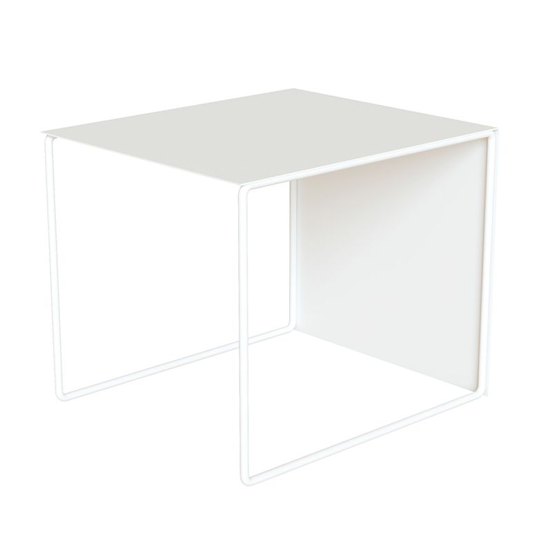 Mesa de centro individual rectangular con estructura de metal moderna Mid-Century