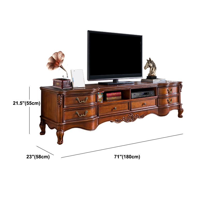 Console in legno console tradizionale in stile home TV con cassetti