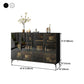 Stile sideboard in vetro moderno in stile sala da pranzo 36,6 "h buffet server in nero