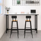 Modern White and Black Bistro Table Rectangle Footrest Cocktail Bar Table Clearhalo 'Bar Furniture' 'Bar Tables' 'bar_tables' 'furn' 'furn_bar_tables' 'Furniture' 'furniture_bar_tables' 'Kitchen & Dining Furniture' 1200x1200_19efe451-b2cc-4872-a714-bf3a92175f66