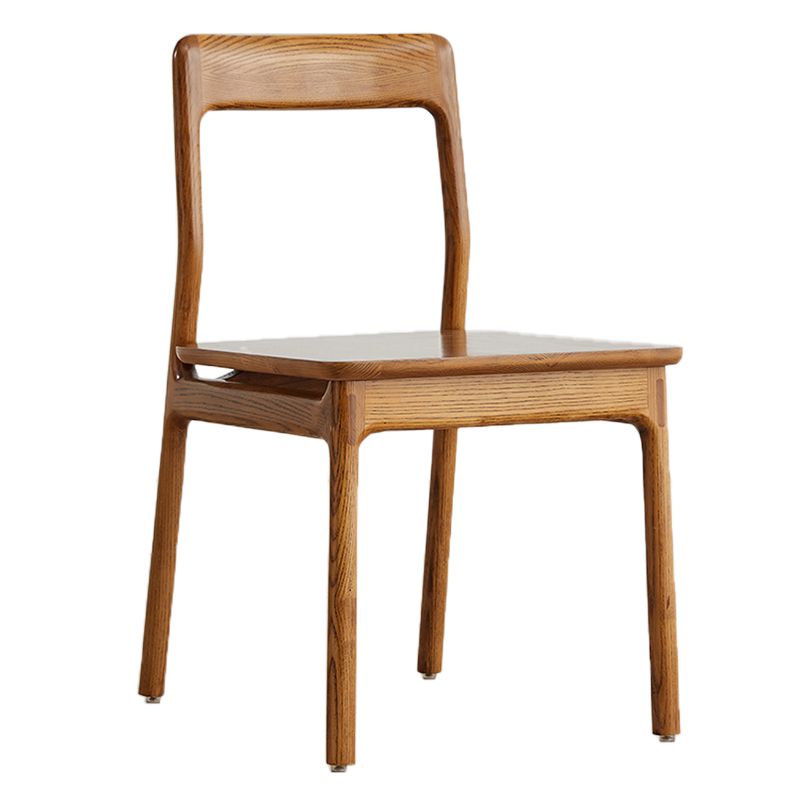 Indoor Solid Wood Dining Side Chair Brown Open Back Dining Side Chair Clearhalo 'Dining Chairs' 'Dining Tables & Seating' 'dining_chair' 'furn' 'furn_dining_chair' 'Furniture' 'Kitchen & Dining Furniture' 1200x1200_19efe4db-f39e-44be-9e5f-d149506da6ee