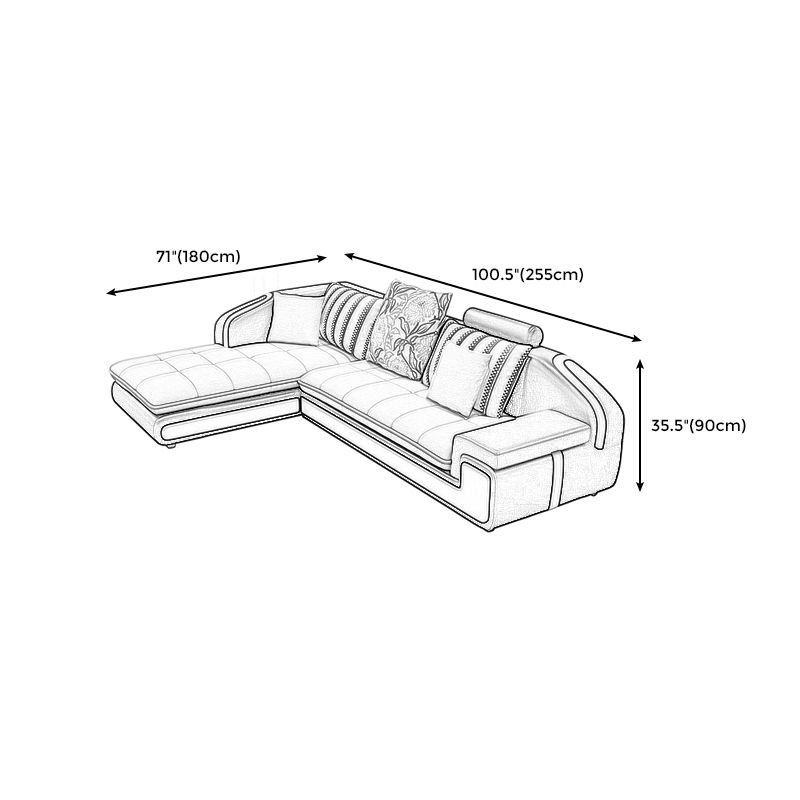 Contemporary Light Gray Sectional with Removable Cushions for Living Room Clearhalo 'furn' 'furn_sectionals' 'Furniture' 'furniture_sectionals' 'Living Room Furniture' 'Sectionals' 1200x1200_19f03b72-0e60-4acd-9c87-f4f0d52aee7a