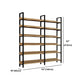 Vertical Industrial Etagere Bookshelf Steel Frame Solid Wood Shelf Bookshelf Clearhalo 'Bookcases' 'furn' 'furn_bookcases' 'Furniture' 'furniture_bookcases' 'kitchen' 'kitchen_bookcases' 'Living Room Furniture' 'Office Furniture' 1200x1200_19f05026-2461-489c-baa0-c0dbd2cd8289