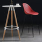 Bucket Plastic Counter Height Bar Stool Scandinavian Armless Stool with Metal Legs