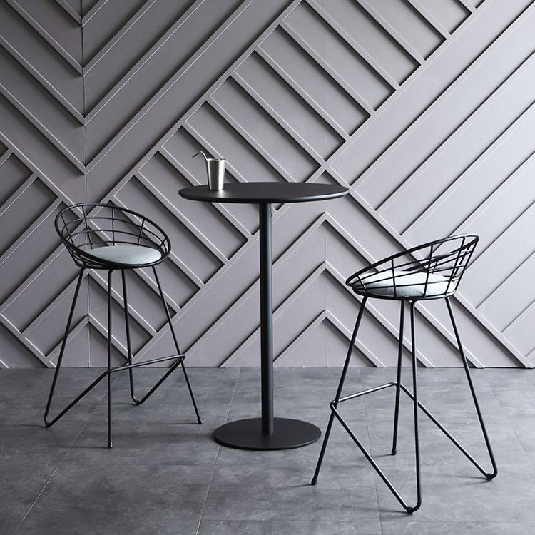 Tavolo da bar industriale in legno massello Tavolo da pranzo rotondo per cucina soggiorno