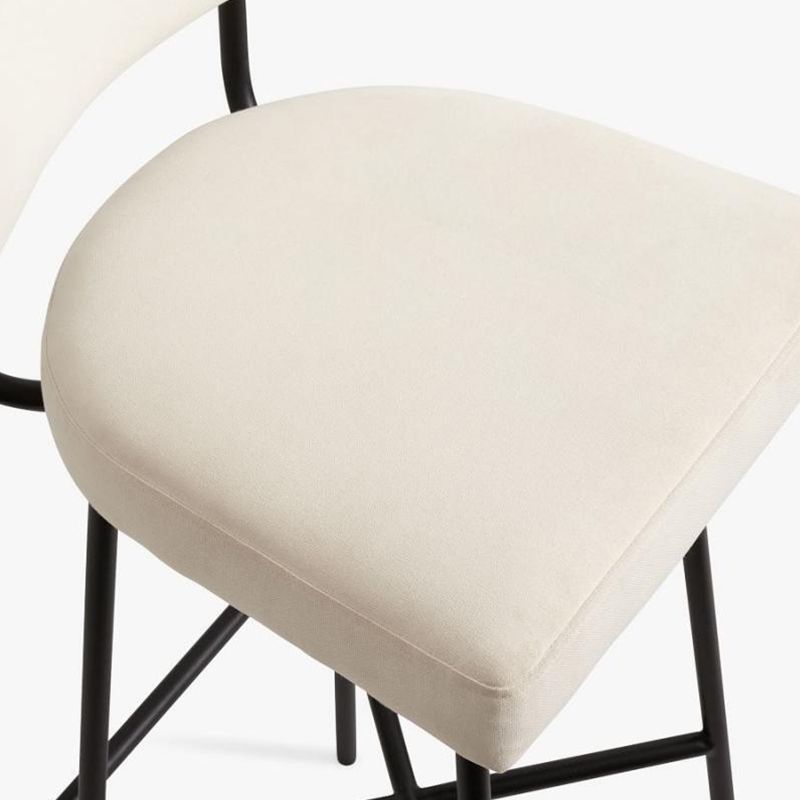 Low Back Dining Stools Upholstered Bar Stools with Metal Base Clearhalo 'Bar Furniture' 'Bar Stools' 'bar_stools' 'furn' 'furn_bar_stools' 'Furniture' 'Kitchen & Dining Furniture' 1200x1200_19f1fc91-8328-4f76-aa8a-f5d07c157777